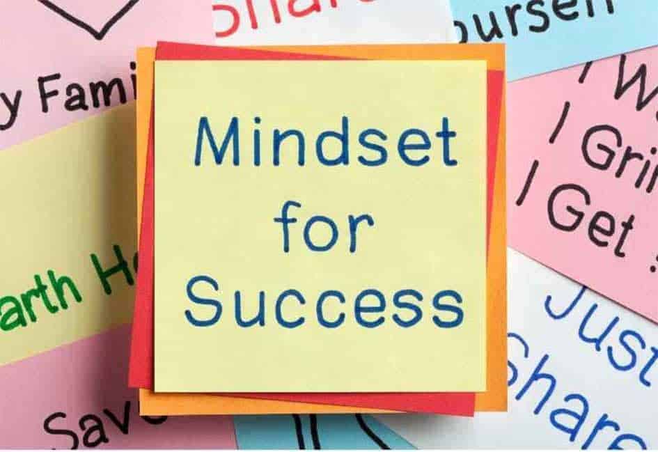 mindset for success post it note multicolor